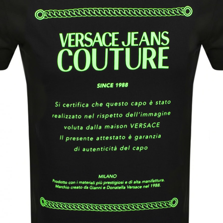 Alternative Image for ProductVersace Jeans Couture Foil Logo T Shirt Black3